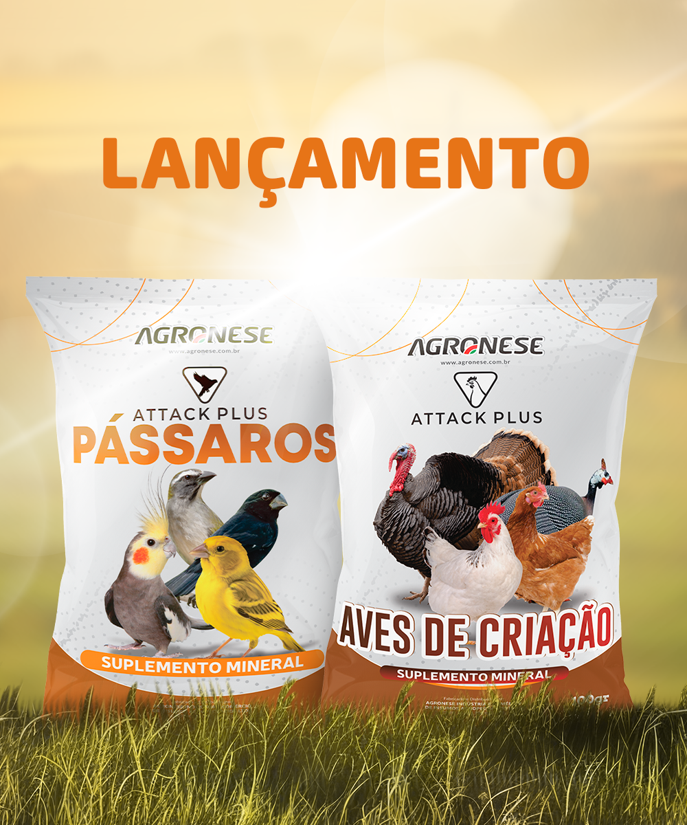 Attack Plus: vitamina para aves com premix mineral