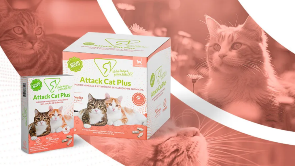  suplemento para gatos Attack Pet Plus da Agronese